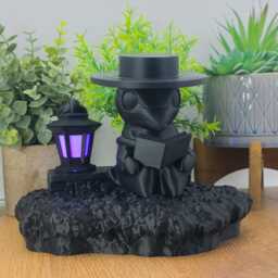 Plague Doctor Lamp Night Light - Multicolour With Usb & Remote Customisable in Colour - thumbnail 1