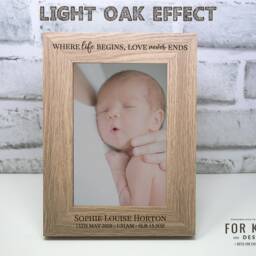 Personalised Newborn Photo Frame Gift Keepsake Engraved Birth New Born Baby - thumbnail 2