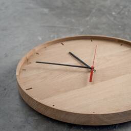 Wooden Wall Clock, Clock For Wall, Wood Large Oak Silent Mechanism, Housewarming Gift - thumbnail 3