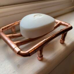 Handmade Copper Soap Dish Bathroom Bar Holder - thumbnail 4