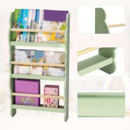 Kids Bookshelf Ledge Book Organizer - Montessori Display Shelf Nursery Bookcase - thumbnail 4