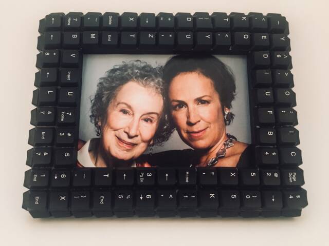 Handcrafted Picture Frame - Photo Stand From Wood & Keyboard Keys - image 1