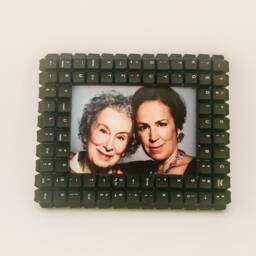 Handcrafted Picture Frame - Photo Stand From Wood & Keyboard Keys - thumbnail 3