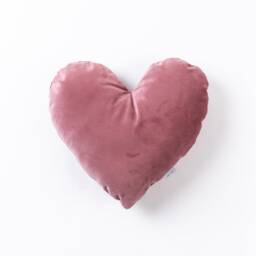Velvet Heart Pillow - Decorative Throw Accent Cushion Rose Red Orange - thumbnail 2