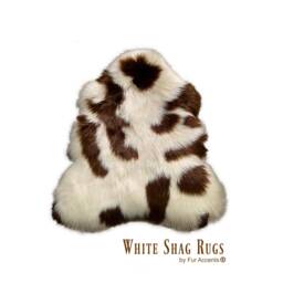 Faux Sheepskin Area Rug - Spotted Shag Fur Pelt, Handmade in Usa - thumbnail 3