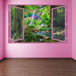 Tropical Forest Rainbow Fantasy Wall Decal Sticker Mural Poster Print Art Home Office Decor Kb11 - thumbnail 2