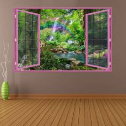 Tropical Forest Rainbow Fantasy Wall Decal Sticker Mural Poster Print Art Home Office Decor Kb11 - thumbnail 3
