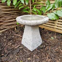 Weathered Grey Mini Bird Bath
