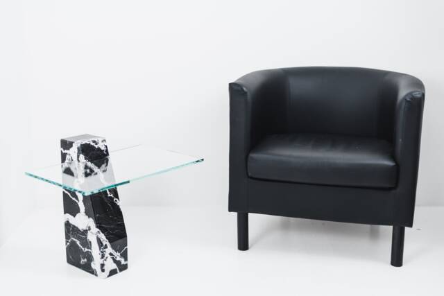 Coffee Table Marble Black Marquinia - in Made Italy - image 1