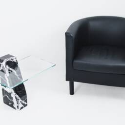 Coffee Table Marble Black Marquinia - in Made Italy - thumbnail 3