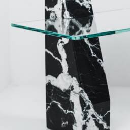 Coffee Table Marble Black Marquinia - in Made Italy - thumbnail 2
