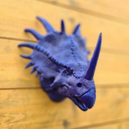 styracosaurus Wall Art - Dinosaur Wall Decor 3D Printed - thumbnail 3