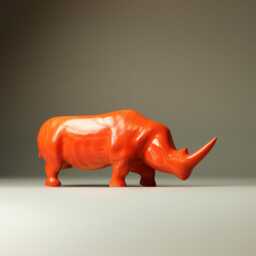 Wooden Rhinoceros Sculpture - 22 - thumbnail 3