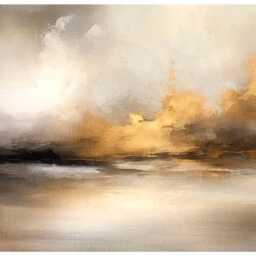 Vibrant Gold Above Dark Horizon Art Print - thumbnail 3
