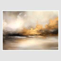 Vibrant Gold Above Dark Horizon Art Print - thumbnail 1