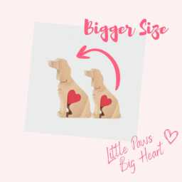 Bigger Size - Little Paws Big Heart Dog Figurine. Larger Than The Standard Size By 2-3cm - thumbnail 1