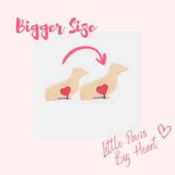 Bigger Size - Little Paws Big Heart Dog Figurine. Larger Than The Standard Size By 2-3cm - thumbnail 3