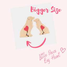 Bigger Size - Little Paws Big Heart Dog Figurine. Larger Than The Standard Size By 2-3cm - thumbnail 2