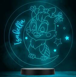 Girls Cute Sleeping Owl Personalised Gift Colour Changing Led Lamp Night Light