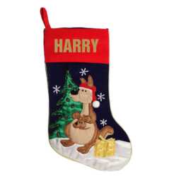 Personalised Australiana Kangaroo Christmas Stocking - thumbnail 1