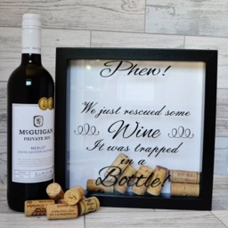 Wine Cork Holder, Lovers Gift, Wedding Shadow Box, Drop Gifts For Friends, Mothers Day Anniversary - thumbnail 2