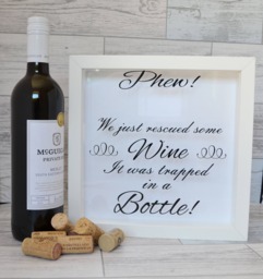 Wine Cork Holder, Lovers Gift, Wedding Shadow Box, Drop Gifts For Friends, Mothers Day Anniversary - thumbnail 1