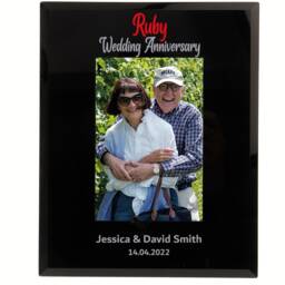 Ruby Wedding Anniversary Gift, Personalised Photo Frame 6x4 7x5 40Th - thumbnail 3