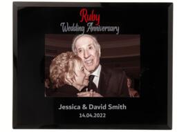 Ruby Wedding Anniversary Gift, Personalised Photo Frame 6x4 7x5 40Th