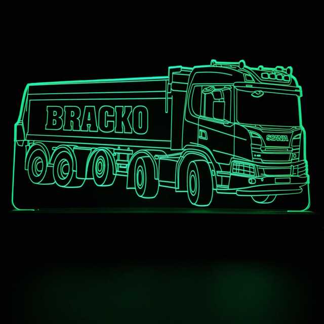 Personalised D400 Truck Led Night Light, Lorry Gifts, Driver Lights, Bedroom Light - image 1