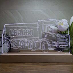 Personalised D400 Truck Led Night Light, Lorry Gifts, Driver Lights, Bedroom Light - thumbnail 2