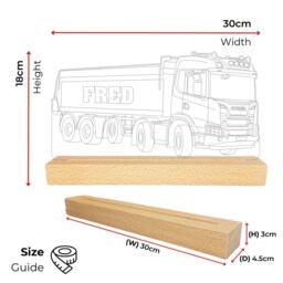Personalised D400 Truck Led Night Light, Lorry Gifts, Driver Lights, Bedroom Light - thumbnail 3