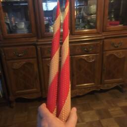 Beeswax Twisted Taper Candles Handmade - Sold As A Pair 16 - thumbnail 3