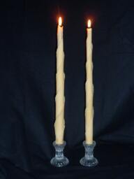 Beeswax Twisted Taper Candles Handmade - Sold As A Pair 16 - thumbnail 1