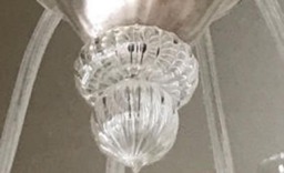 Final Or Cup, Bottom Piece, Replacements For Chandeliers By Venini, Artemide, Maria Theresa, in Murano Blown Glass, Transparent Crystal Color