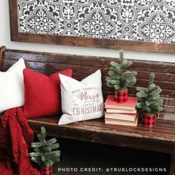 Linen Christmas Pillow Cover Farmhouse Holiday Decor - thumbnail 2