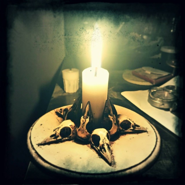 "Gothic Candelabra ""Raven Skulls" - image 1
