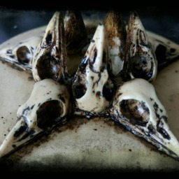 "Gothic Candelabra ""Raven Skulls" - thumbnail 3