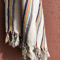 striped Turkish Cotton Beach Towel, Peshtemal - thumbnail 3