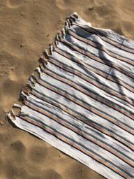 striped Turkish Cotton Beach Towel, Peshtemal