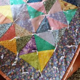Colorful Ties Baby, Toddler Quilt, Wall Hanging, Throw - thumbnail 2