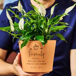 Personalized Terracotta Plant Pot - Engraved Milestone Birthday Gift Garden Lover