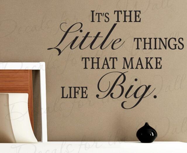 Its Little Things That Make Life Big Inspirational Motivational Kid Vinyl Lettering Wall Decal Decoration Quote Sticker Art Decor In82 - image 1