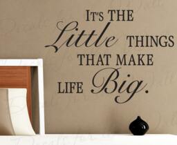 Its Little Things That Make Life Big Inspirational Motivational Kid Vinyl Lettering Wall Decal Decoration Quote Sticker Art Decor In82 - thumbnail 1