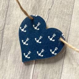 Nautical Anchor Bunting, Wooden Garland For Sailor, Coastal Wall Decor, Maritime Gifts - thumbnail 2