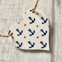 Nautical Anchor Bunting, Wooden Garland For Sailor, Coastal Wall Decor, Maritime Gifts - thumbnail 3