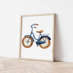 Retro Bicycle Print Playful Kids Room Wall Art - thumbnail 3