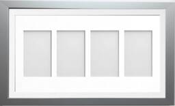 White Multi Photo Frame 4-Aperture Mount - 6x4 Inches - thumbnail 1