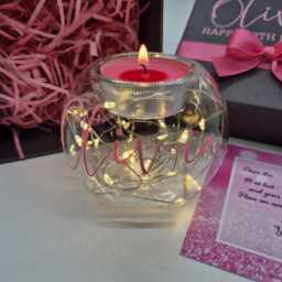 Personalised Birthday Candle Gift For Mum Friend Sister Or Bestie - Led Keepsake Box - thumbnail 2