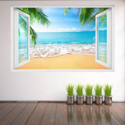 Tropical Beach Palm Tree Wall Sticker Mural Decal Poster Print Art Home Office Decor Dc11 - thumbnail 2