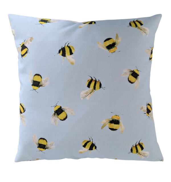 "Bumble Bee Blue Cushion Cover 14"" 16"" 18"" 20" - image 1